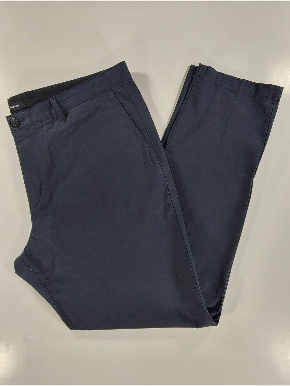 Theory Zaine Witten Navy Blue Pants Performance Stretch Slim Men's Size 40x32
